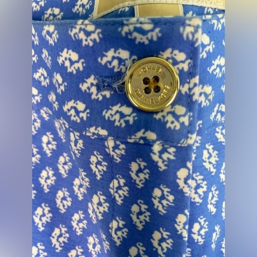 Michael Kors dress ankle pants, blue & white, size 4 - Picture 8 of 10